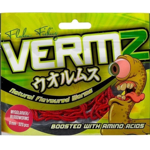 Fladen Vermz Bloodworm Natural Red 0,9cm (320 Stuks) 2 Fladen Vermz Bloodworm Natural Red 0,9cm (320 Stuks)